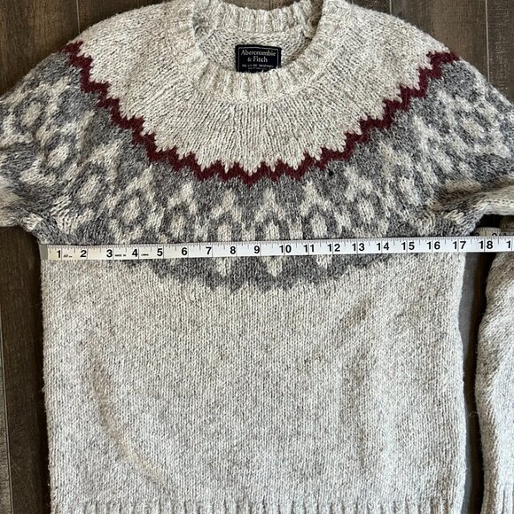 Abercrombie & Fitch Women's Fair Isle Sweater Cotton Blend Size Small - Picture 6 of 8